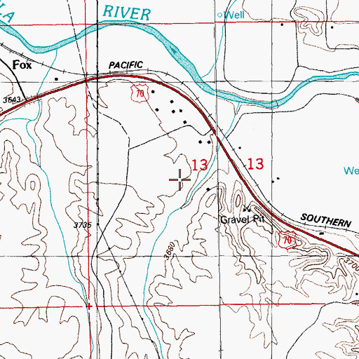 Topographic Map of Woods Canyon, AZ