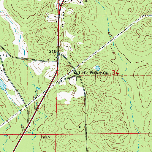 Topographic Map of Christ Temple Church, AL