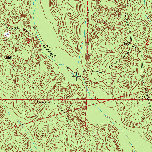 Topographic Map of Dixie Branch, AL