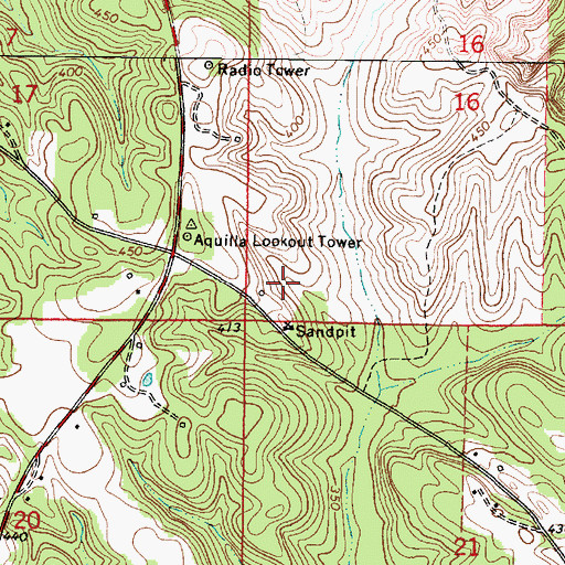 Topographic Map of Fail (historical), AL