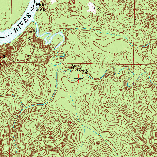 Topographic Map of Ferrell Branch, AL