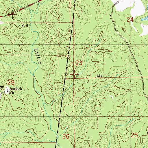 Topographic Map of Fuller Store (historical), AL