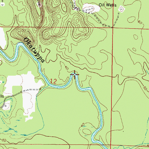 Topographic Map of Goose Neck Bend, AL