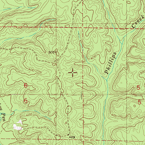 Topographic Map of Hog Wallow Ridge, AL