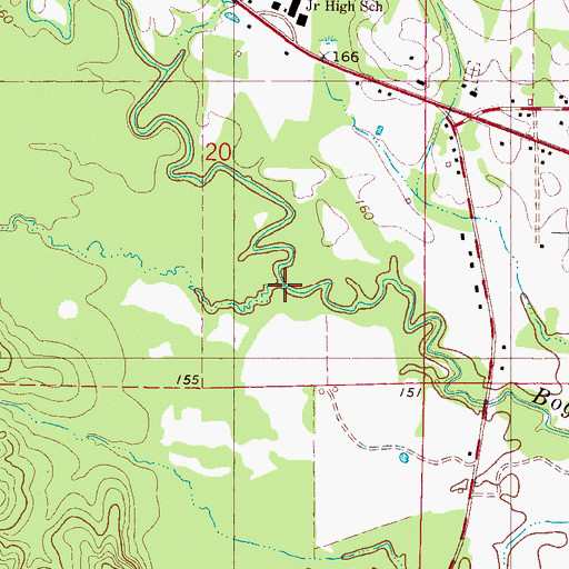 Topographic Map of Horn Branch, AL