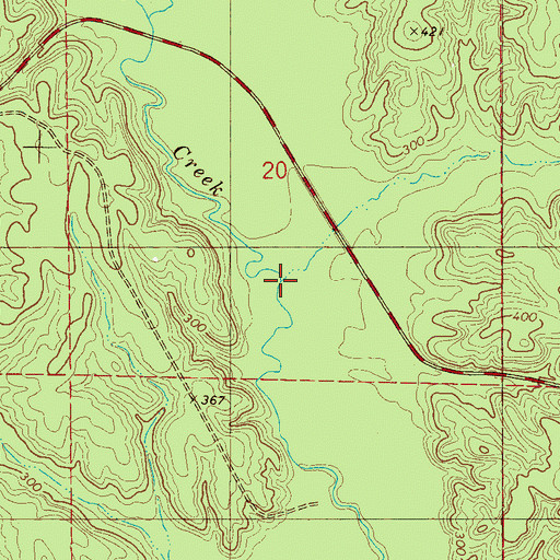 Topographic Map of Hurricane Creek, AL