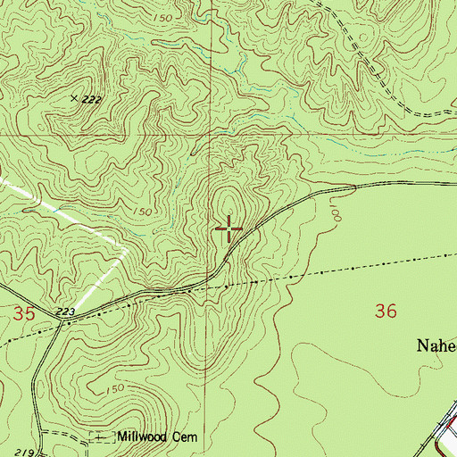 Topographic Map of James Bluff, AL