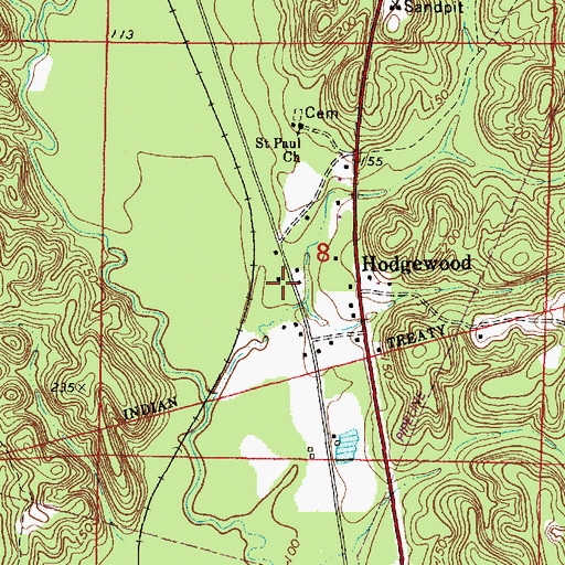 Topographic Map of Liberty (historical), AL