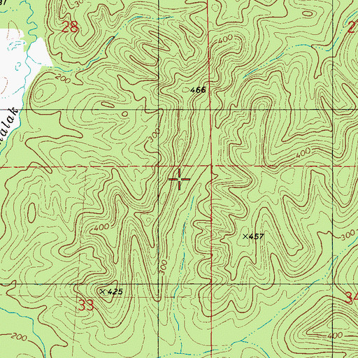 Topographic Map of Lingo Mountain, AL