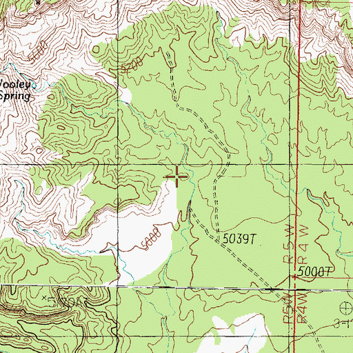 Topographic Map of Wooley Spring, AZ