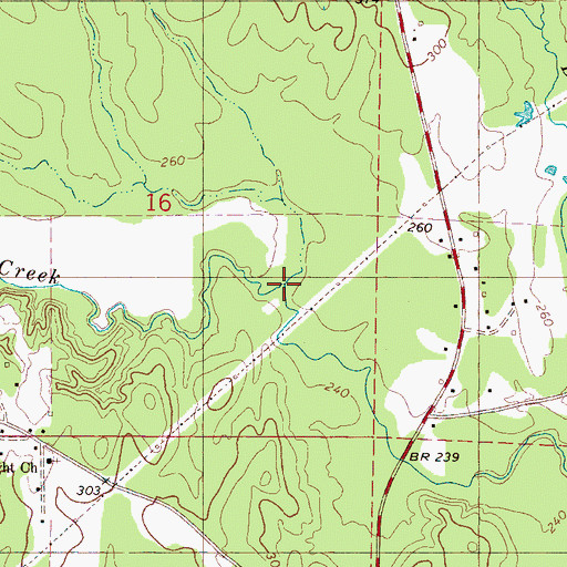 Topographic Map of Little Creek, AL