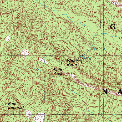 Topographic Map of Woolsey Butte, AZ