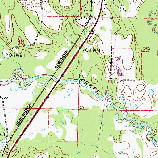 Topographic Map of Mill Branch, AL