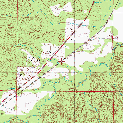 Topographic Map of Mose Spur, AL