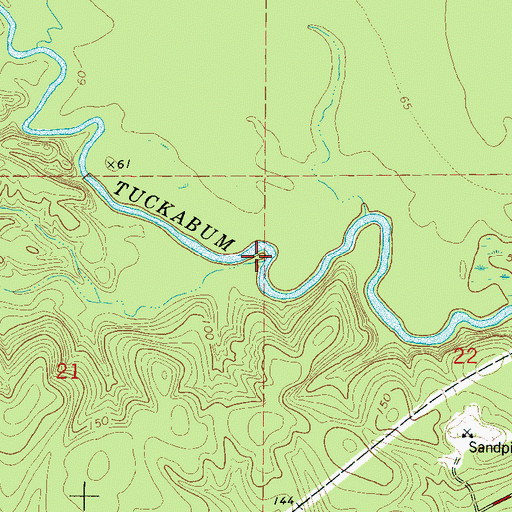 Topographic Map of Mulberry Creek, AL
