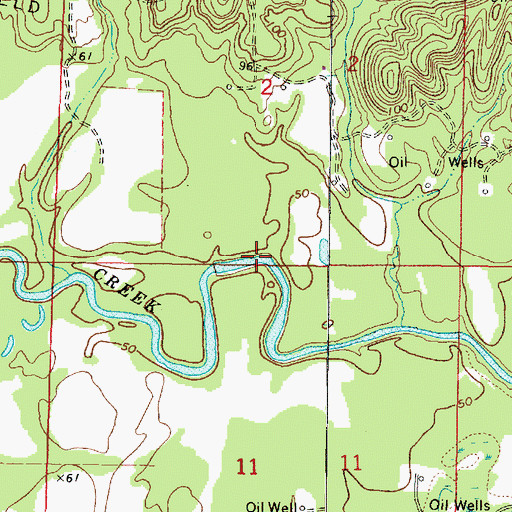 Topographic Map of Nix Bridge (historical), AL