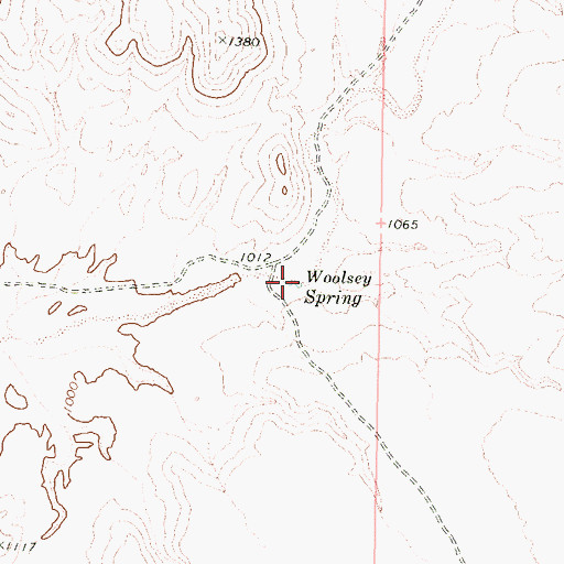 Topographic Map of Woolsey Spring, AZ