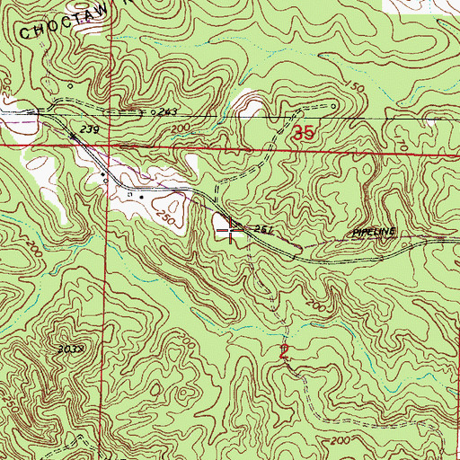 Topographic Map of Paragon School (historical), AL