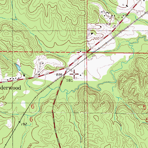 Topographic Map of Riderwood Station (historical), AL