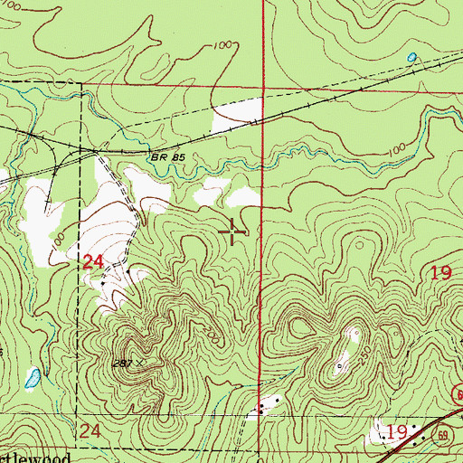 Topographic Map of Robert Emmet Bar, AL