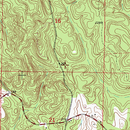 Topographic Map of Rose Hill School (historical), AL