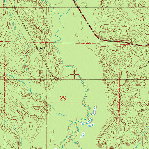 Topographic Map of Scott Bridge (historical), AL
