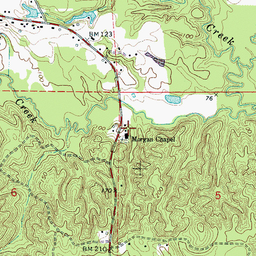Topographic Map of Skelton School (historical), AL