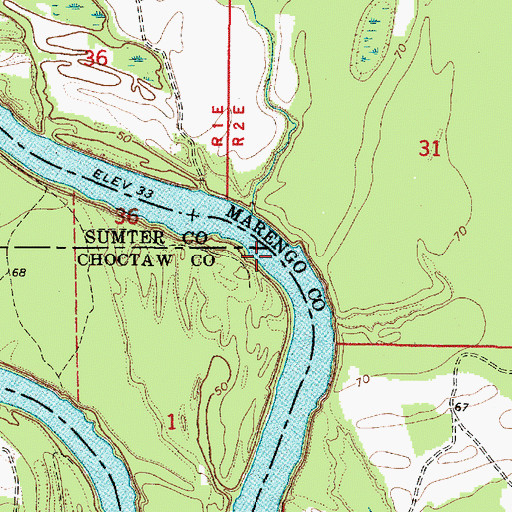 Topographic Map of Smith Island, AL