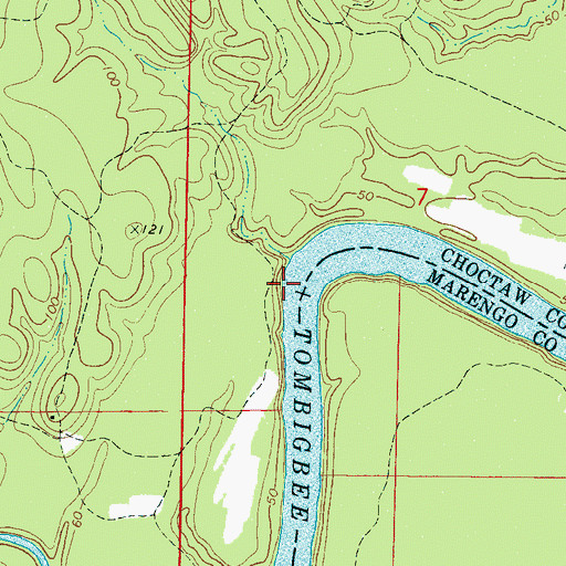 Topographic Map of Steiners Landing, AL