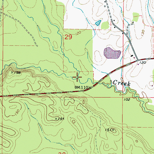 Topographic Map of Tanyard Creek, AL
