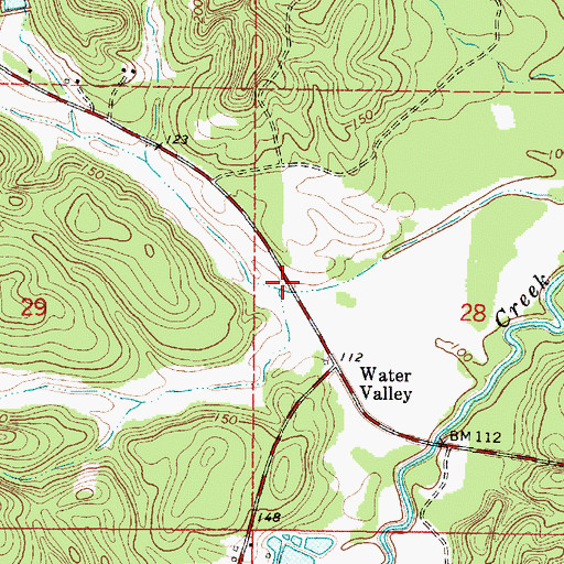 Topographic Map of Thornton Branch, AL