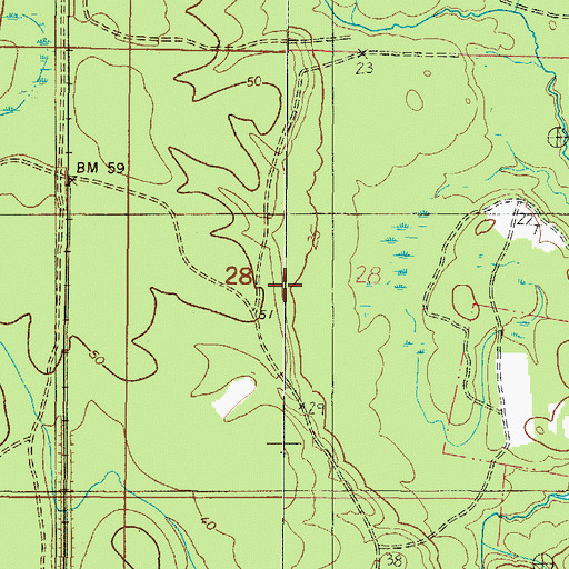Topographic Map of Turkey Shoals, AL