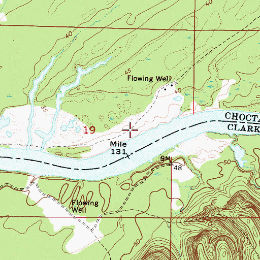 Topographic Map of Yellow Bluff, AL