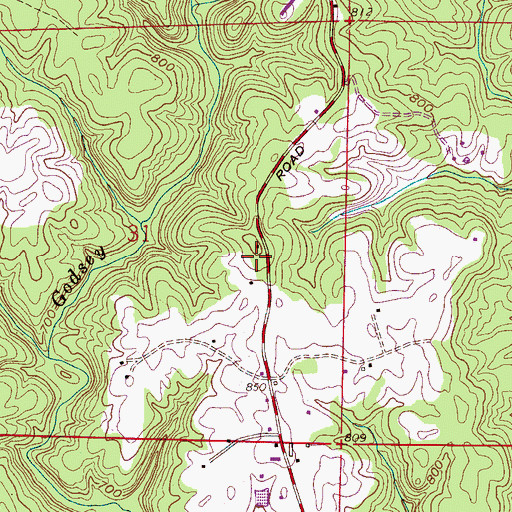 Topographic Map of Berry School (historical), AL