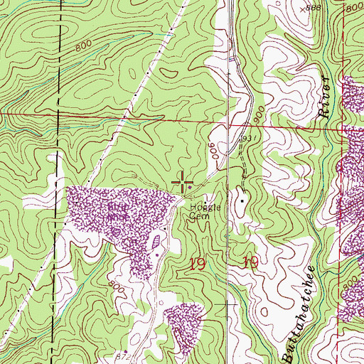 Topographic Map of Hoggle Church, AL