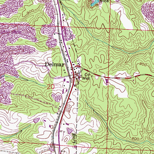 Topographic Map of Missionary Church, AL