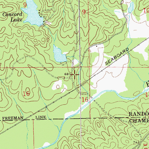 Topographic Map of Blake, AL