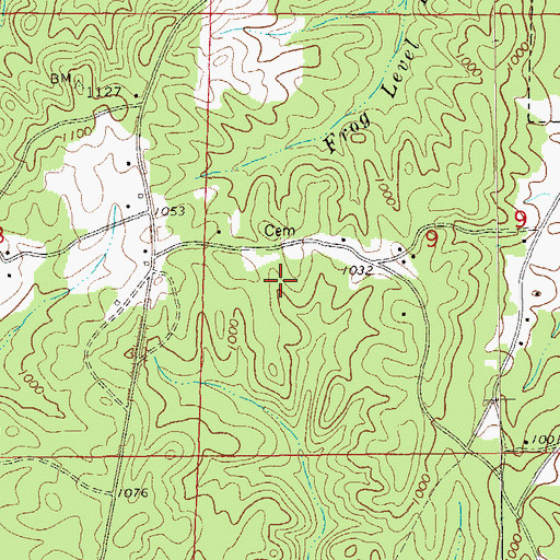 Topographic Map of Boozer Cemetery, AL