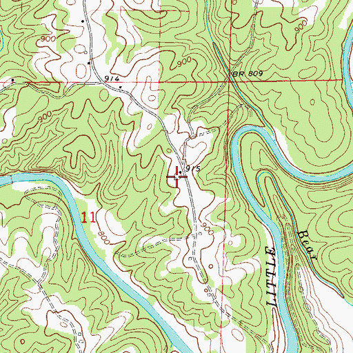 Topographic Map of Cambridge, AL