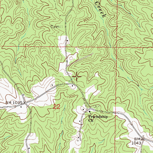 Topographic Map of Friendship, AL