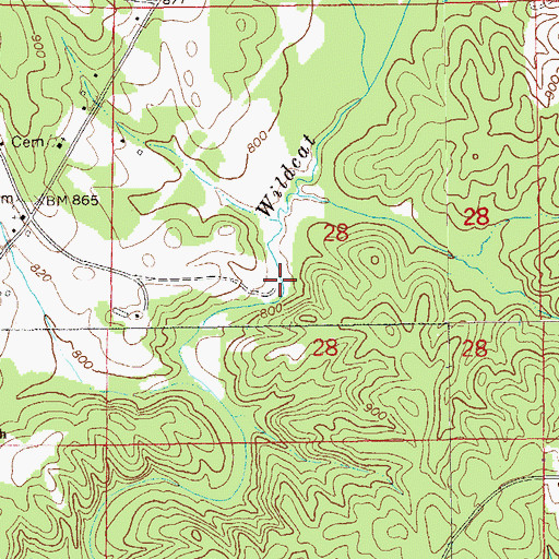 Topographic Map of Gay (historical), AL