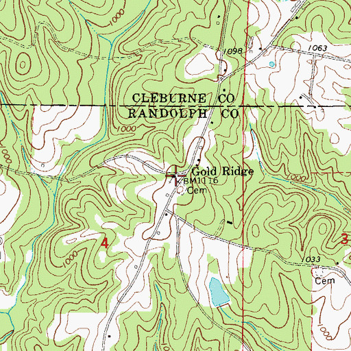 Topographic Map of Goldridge Baptist Church, AL