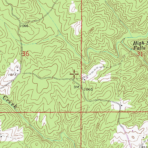 Topographic Map of High Shoals, AL