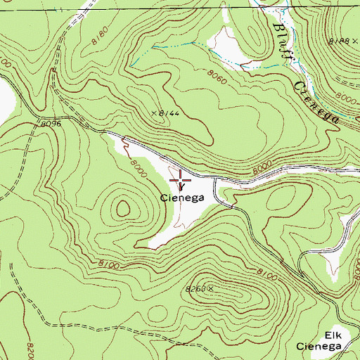 Topographic Map of Y Cienega, AZ