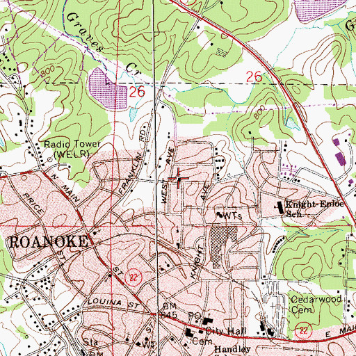 Topographic Map of Neighborhood Chapel Church of God, AL