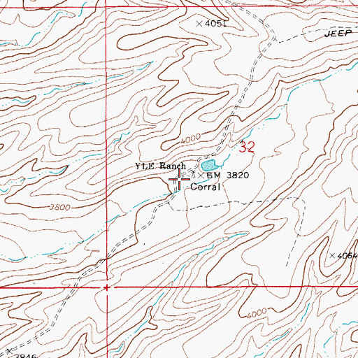 Topographic Map of Y L E Ranch, AZ