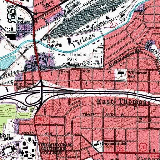 Topographic Map of Saint Matthew African Methodist Episcopal Church, AL