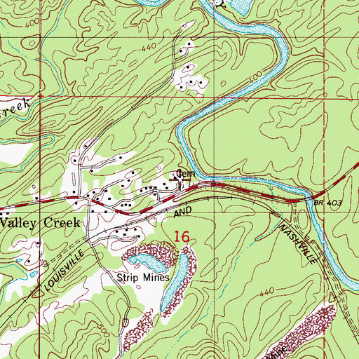 Topographic Map of Saint Paul Church, AL