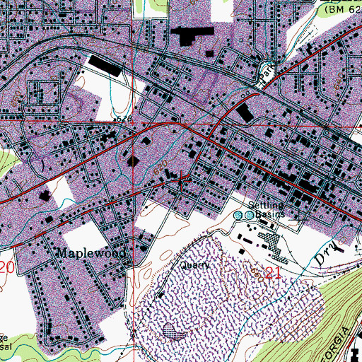 Topographic Map of Saint Theresa Catholic Church, AL