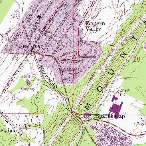 Topographic Map of Sargon (historical), AL